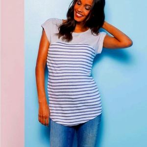 Seraphine maternity blue striped Nursing top size 8